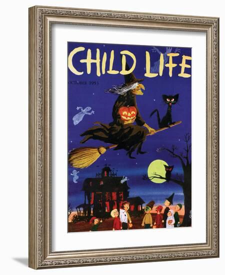 Witches Flight - Child Life, October 1953-null-Framed Giclee Print