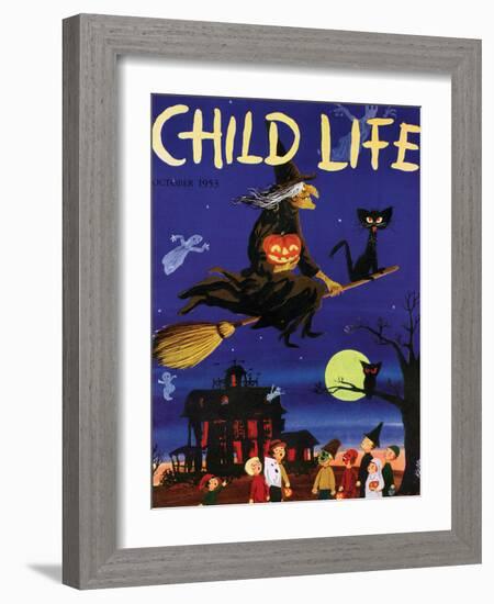 Witches Flight - Child Life, October 1953-null-Framed Giclee Print