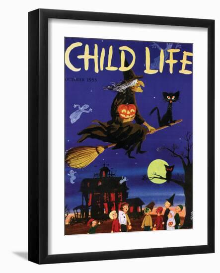 Witches Flight - Child Life, October 1953-null-Framed Giclee Print