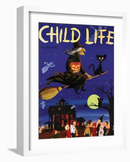 Witches Flight - Child Life, October 1953-null-Framed Giclee Print