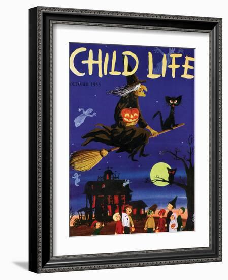 Witches Flight - Child Life, October 1953-null-Framed Giclee Print