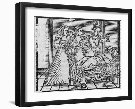 Witches Giving Potion To Woman, 17th Cent-Middle Temple Library-Framed Photographic Print