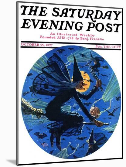 "Witches Night Out," Saturday Evening Post Cover, October 29, 1927-Eugene Iverd-Mounted Giclee Print