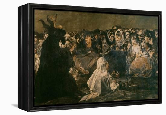 Witches' Sabbath (Black Painting), 1819 - 23, Mural Painted at Quinta Del Sordo (Detail)-Francisco de Goya-Framed Premier Image Canvas