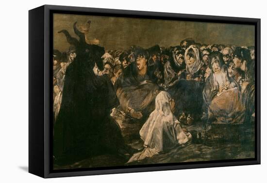 Witches' Sabbath (Black Painting), 1819 - 23, Mural Painted at Quinta Del Sordo (Detail)-Francisco de Goya-Framed Premier Image Canvas