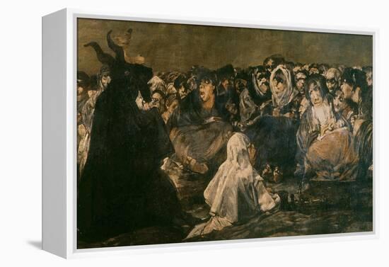 Witches' Sabbath (Black Painting), 1819 - 23, Mural Painted at Quinta Del Sordo (Detail)-Francisco de Goya-Framed Premier Image Canvas