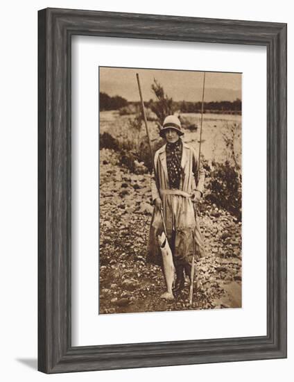 'With a catch at Tokanu, New Zealand', c1927, (1937)-Unknown-Framed Photographic Print