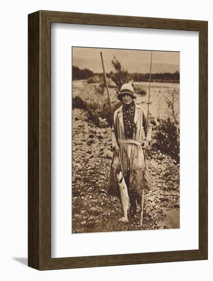 'With a catch at Tokanu, New Zealand', c1927, (1937)-Unknown-Framed Photographic Print