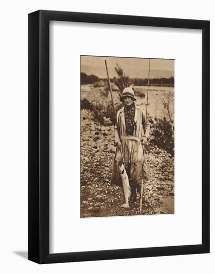 'With a catch at Tokanu, New Zealand', c1927, (1937)-Unknown-Framed Photographic Print