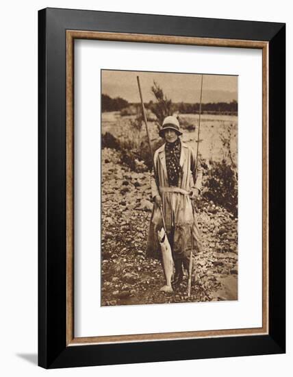 'With a catch at Tokanu, New Zealand', c1927, (1937)-Unknown-Framed Photographic Print