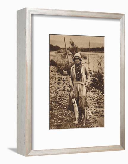 'With a catch at Tokanu, New Zealand', c1927, (1937)-Unknown-Framed Photographic Print
