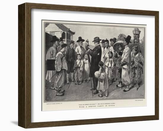 With a Survey Party in Korea-Gordon Frederick Browne-Framed Giclee Print