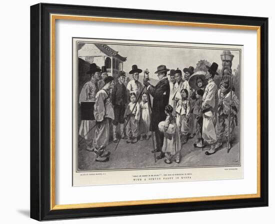 With a Survey Party in Korea-Gordon Frederick Browne-Framed Giclee Print