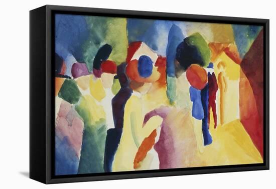 With a Yellow Jacket, 1913-Auguste Macke-Framed Premier Image Canvas