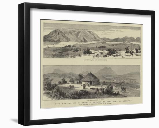 With Admiral Sir W Hewett's Embassy to King John of Abyssinia-null-Framed Giclee Print