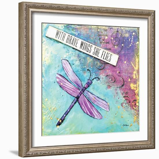 With Brave Wings She Flies-Britt Hallowell-Framed Art Print