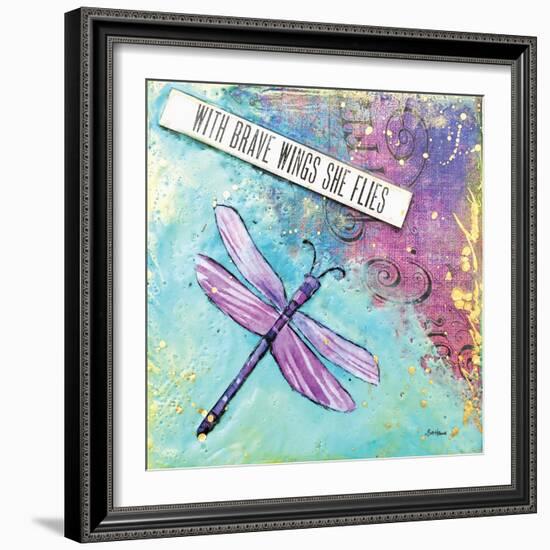 With Brave Wings She Flies-Britt Hallowell-Framed Art Print