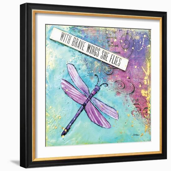 With Brave Wings She Flies-Britt Hallowell-Framed Art Print