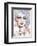 With Elegance (female portrait)-Sillier than Sally-Framed Art Print