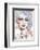 With Elegance (female portrait)-Sillier than Sally-Framed Art Print