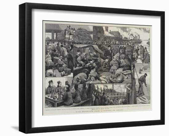 With Emigrants from Liverpool to Canada-Charles Joseph Staniland-Framed Giclee Print