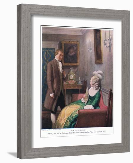 With Eve in London! Well, She Said as If it Was the First Moment of their Meeting, How Have You Bee-Newell Convers Wyeth-Framed Giclee Print