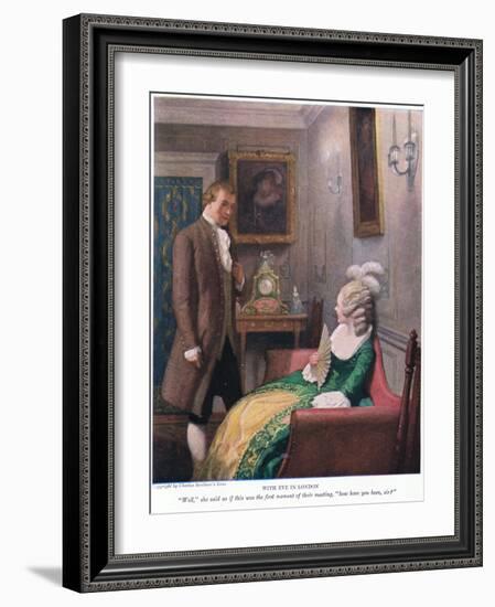 With Eve in London! Well, She Said as If it Was the First Moment of their Meeting, How Have You Bee-Newell Convers Wyeth-Framed Giclee Print
