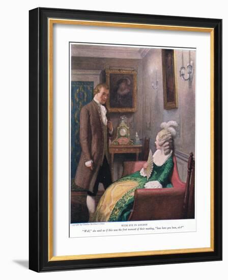 With Eve in London! Well, She Said as If it Was the First Moment of their Meeting, How Have You Bee-Newell Convers Wyeth-Framed Giclee Print