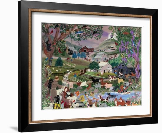 With Francis #2 “Creekside Farm”-Carol Salas-Framed Giclee Print