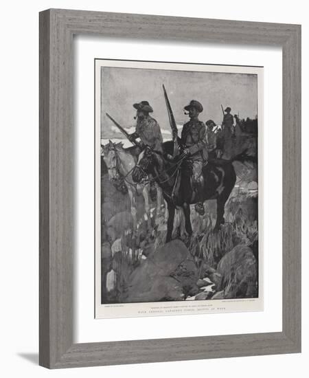 With General Gatacre's Force, Scouts at Work-Frank Craig-Framed Giclee Print