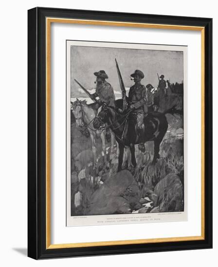 With General Gatacre's Force, Scouts at Work-Frank Craig-Framed Giclee Print