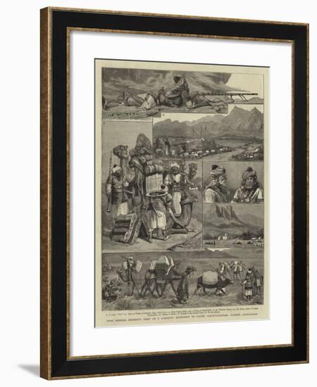 With General Kennedy's Staff on a Scientific Expedition to Survey Takht-I-Suleiman-null-Framed Giclee Print