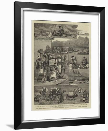 With General Kennedy's Staff on a Scientific Expedition to Survey Takht-I-Suleiman-null-Framed Giclee Print