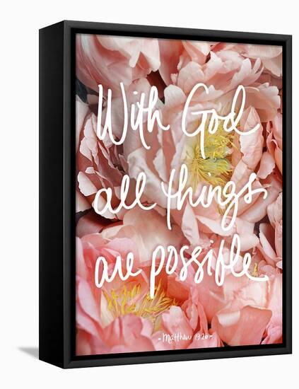 With God all things are possible-Sarah Gardner-Framed Stretched Canvas