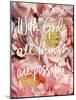 With God all things are possible-Sarah Gardner-Mounted Art Print