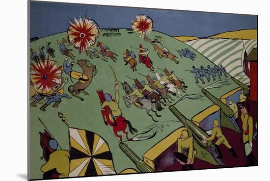 With Great Show of Force Powerful German Side Won Battle of Vilna-null-Mounted Giclee Print