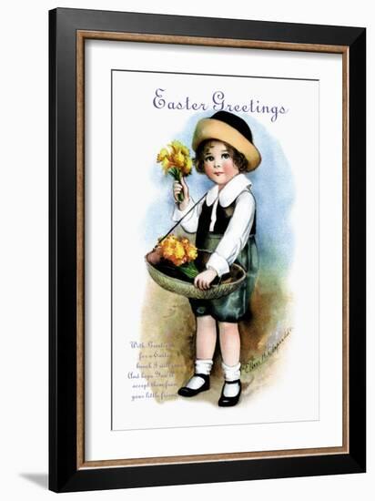 With Greetings for Easter-Ellen H. Clapsaddle-Framed Art Print