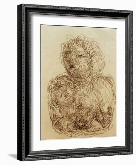 With Her Lateborn-Paul Klee-Framed Giclee Print