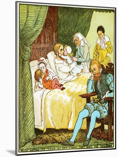 with Lips as Cold as Any Stone, They Kiss the Children Small , Illustration for Babes in the Wood,-Randolph Caldecott-Mounted Giclee Print