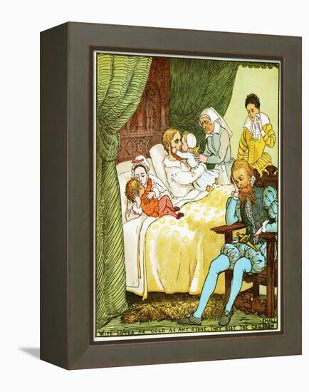 with Lips as Cold as Any Stone, They Kiss the Children Small , Illustration for Babes in the Wood,-Randolph Caldecott-Framed Premier Image Canvas