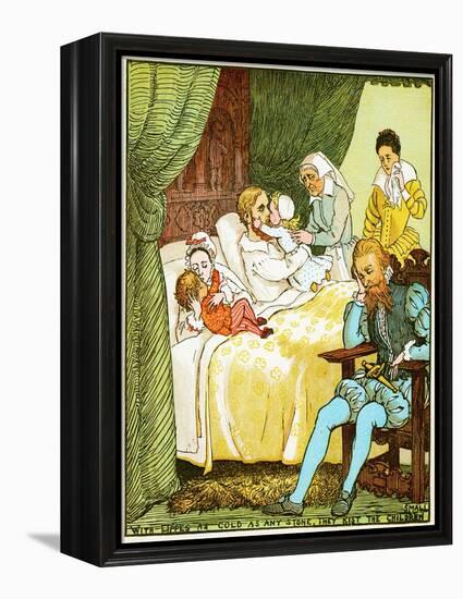 with Lips as Cold as Any Stone, They Kiss the Children Small , Illustration for Babes in the Wood,-Randolph Caldecott-Framed Premier Image Canvas