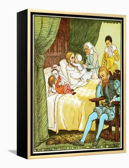 with Lips as Cold as Any Stone, They Kiss the Children Small , Illustration for Babes in the Wood,-Randolph Caldecott-Framed Premier Image Canvas