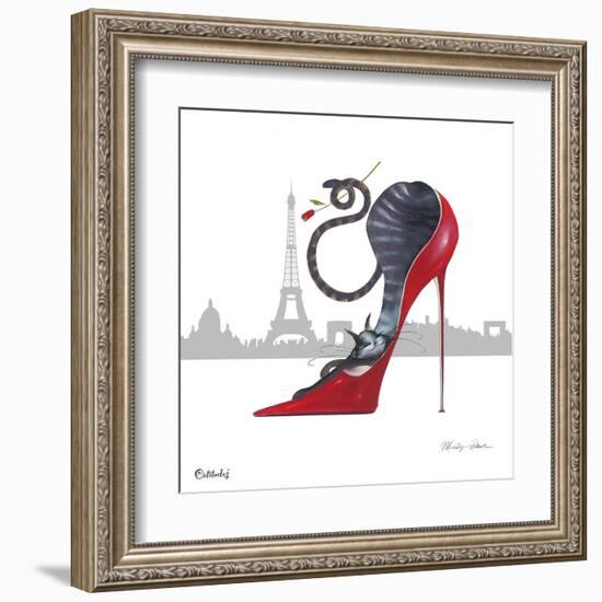 With Paris Sky Line-Marilyn Robertson-Framed Giclee Print