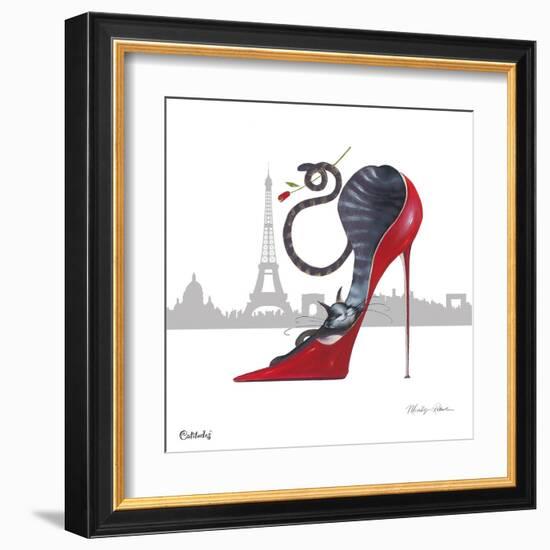 With Paris Sky Line-Marilyn Robertson-Framed Giclee Print