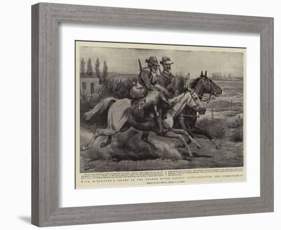 With Rimington's Tigers in the Orange River Colony, Supplementing the Commissariat-Godfrey Douglas Giles-Framed Giclee Print