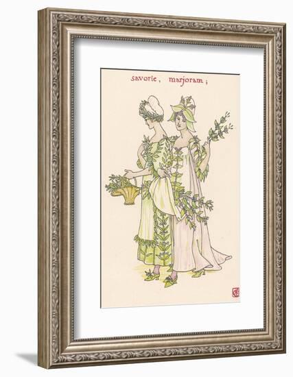 With Satureja Savory and Marjoram Personified-Walter Crane-Framed Photographic Print