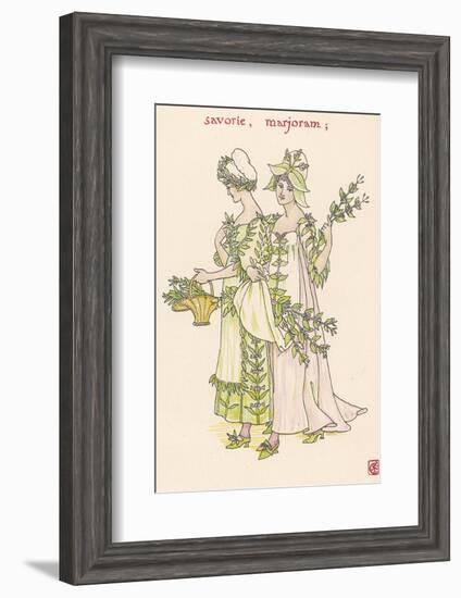 With Satureja Savory and Marjoram Personified-Walter Crane-Framed Photographic Print