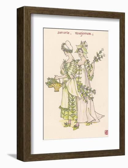 With Satureja Savory and Marjoram Personified-Walter Crane-Framed Photographic Print