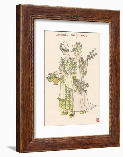 With Satureja Savory and Marjoram Personified-Walter Crane-Framed Photographic Print