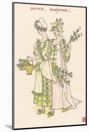 With Satureja Savory and Marjoram Personified-Walter Crane-Mounted Photographic Print